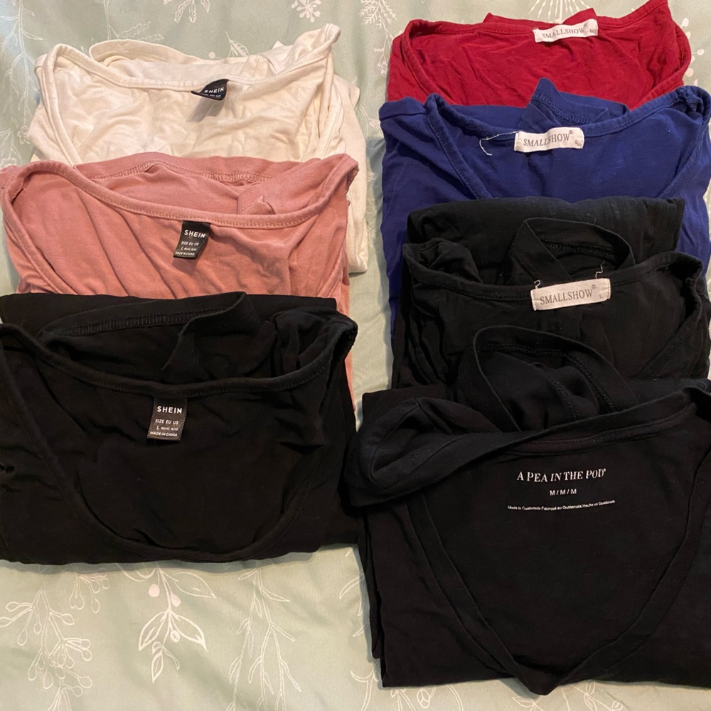 Lot of 7 maternity shirts gently worn